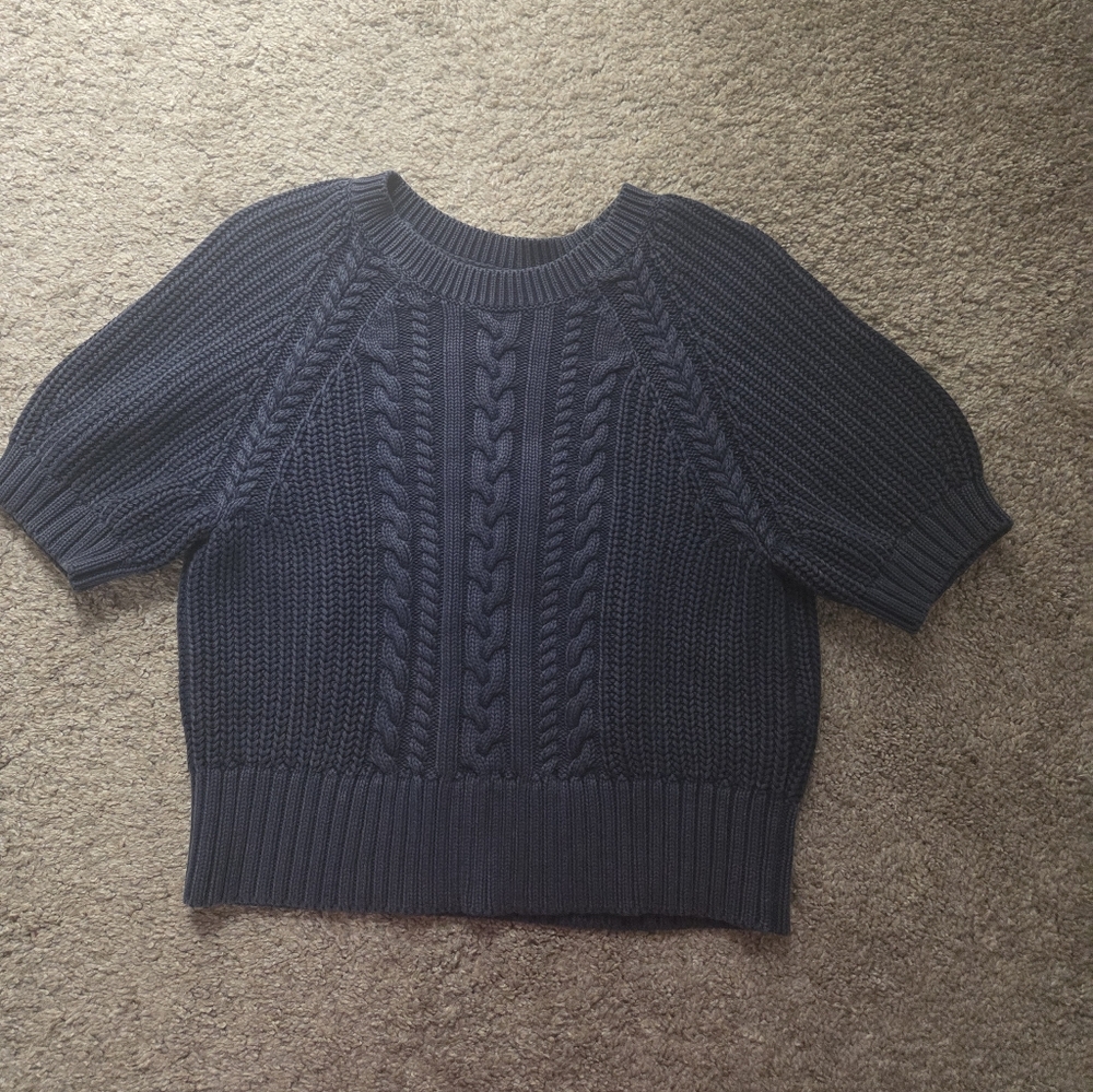 Express Dark Blue Cable Knit Sweater
